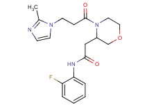 N-(2-fluorophenyl)-2-{4-[3-(2-methyl-1H-imidazol-1-yl)propanoyl]-3-morpholinyl}acetamide