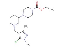 ethyl 4-{1-[(5-chloro-1,3-dimethyl-1H-pyrazol-4-yl)methyl]-3-piperidinyl}-1-piperazinecarboxylate