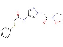 N-{1-[2-(2-isoxazolidinyl)-2-oxoethyl]-1H-pyrazol-4-yl}-2-(phenylthio)acetamide