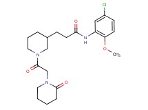 N-(5-chloro-2-methoxyphenyl)-3-{1-[(2-oxo-1-piperidinyl)acetyl]-3-piperidinyl}propanamide