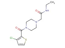 2-{4-[(3-chloro-2-thienyl)carbonyl]-1-piperazinyl}-N-ethylacetamide