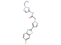 2-[4-(6-chloro-1,3-benzothiazol-2-yl)-1H-pyrazol-1-yl]-N-(2-ethyl-2H-1,2,3-triazol-4-yl)acetamide