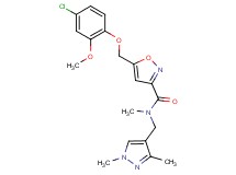 5-[(4-chloro-2-methoxyphenoxy)methyl]-N-[(1,3-dimethyl-1H-pyrazol-4-yl)methyl]-N-methyl-3-isoxazolecarboxamide