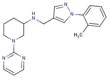 N-{[1-(2-methylphenyl)-1H-pyrazol-4-yl]methyl}-1-(2-pyrimidinyl)-3-piperidinamine