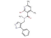 2-hydroxy-N,4,6-trimethyl-N-[(5-phenyl-1H-pyrazol-4-yl)methyl]nicotinamide