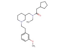 2-cyclopentyl-N-ethyl-N-({1-[2-(3-methoxyphenyl)ethyl]-3-piperidinyl}methyl)acetamide