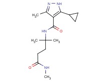 5-cyclopropyl-N-[1,1-dimethyl-4-(methylamino)-4-oxobutyl]-3-methyl-1H-pyrazole-4-carboxamide