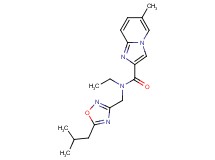 N-ethyl-N-[(5-isobutyl-1,2,4-oxadiazol-3-yl)methyl]-6-methylimidazo[1,2-a]pyridine-2-carboxamide