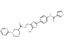 N-({2-[4-(3-furoylamino)phenyl]-5-methyl-1,3-oxazol-4-yl}methyl)-1-(2-pyridinyl)-3-piperidinecarboxamide
