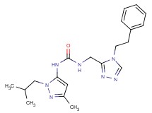 N-(1-isobutyl-3-methyl-1H-pyrazol-5-yl)-N'-{[4-(2-phenylethyl)-4H-1,2,4-triazol-3-yl]methyl}urea