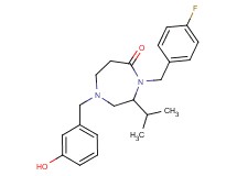 4-(4-fluorobenzyl)-1-(3-hydroxybenzyl)-3-isopropyl-1,4-diazepan-5-one