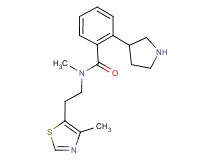 N-methyl-N-[2-(4-methyl-1,3-thiazol-5-yl)ethyl]-2-(3-pyrrolidinyl)benzamide hydrochloride