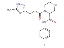 1-[3-(5-amino-1H-1,2,4-triazol-3-yl)propanoyl]-N-(4-fluorophenyl)-2-piperazinecarboxamide