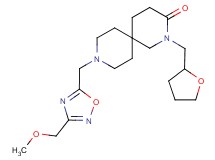 9-{[3-(methoxymethyl)-1,2,4-oxadiazol-5-yl]methyl}-2-(tetrahydrofuran-2-ylmethyl)-2,9-diazaspiro[5.5]undecan-3-one