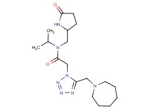 2-[5-(1-azepanylmethyl)-1H-tetrazol-1-yl]-N-isopropyl-N-[(5-oxo-2-pyrrolidinyl)methyl]acetamide