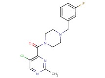 5-chloro-4-{[4-(3-fluorobenzyl)-1-piperazinyl]carbonyl}-2-methylpyrimidine