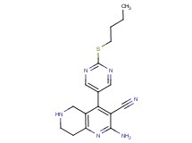 2-amino-4-[2-(butylthio)-5-pyrimidinyl]-5,6,7,8-tetrahydro-1,6-naphthyridine-3-carbonitrile