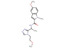 5-methoxy-N-{1-[4-(2-methoxyethyl)-4H-1,2,4-triazol-3-yl]ethyl}-1-methyl-1H-indole-2-carboxamide