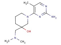 1-(2-amino-5-methylpyrimidin-4-yl)-3-[(dimethylamino)methyl]piperidin-3-ol