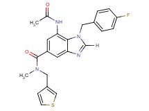 7-(acetylamino)-1-(4-fluorobenzyl)-N-methyl-N-(3-thienylmethyl)-1H-benzimidazole-5-carboxamide