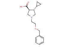(3S*,4S*)-1-[2-(benzyloxy)ethyl]-4-cyclopropyl-3-pyrrolidinecarboxylic acid