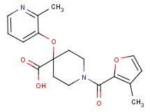1-(3-methyl-2-furoyl)-4-[(2-methylpyridin-3-yl)oxy]piperidine-4-carboxylic acid
