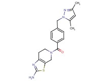 5-{4-[(3,5-dimethyl-1H-pyrazol-1-yl)methyl]benzoyl}-4,5,6,7-tetrahydro[1,3]thiazolo[5,4-c]pyridin-2-amine