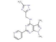 1,3-dimethyl-N-[(5-methyl-1H-1,2,4-triazol-3-yl)methyl]-6-(3-pyridinyl)-1H-pyrazolo[3,4-d]pyrimidin-4-amine