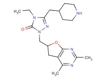 2-[(2,4-dimethyl-5,6-dihydrofuro[2,3-d]pyrimidin-6-yl)methyl]-4-ethyl-5-(piperidin-4-ylmethyl)-2,4-dihydro-3H-1,2,4-triazol-3-one
