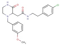 N-[2-(4-chlorophenyl)ethyl]-2-[1-(3-methoxybenzyl)-3-oxo-2-piperazinyl]acetamide