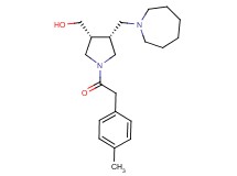 {(3R*,4R*)-4-(1-azepanylmethyl)-1-[(4-methylphenyl)acetyl]-3-pyrrolidinyl}methanol