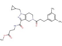 methyl N-({1-(cyclopropylmethyl)-5-[3-(3,5-dimethylphenyl)propanoyl]-4,5,6,7-tetrahydro-1H-pyrazolo[4,3-c]pyridin-3-yl}carbonyl)-beta-alaninate