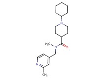 1-cyclohexyl-N-methyl-N-[(2-methyl-4-pyridinyl)methyl]-4-piperidinecarboxamide