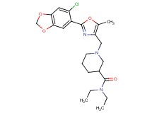 1-{[2-(6-chloro-1,3-benzodioxol-5-yl)-5-methyl-1,3-oxazol-4-yl]methyl}-N,N-diethyl-3-piperidinecarboxamide