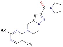 5-(2,5-dimethylpyrimidin-4-yl)-2-(pyrrolidin-1-ylcarbonyl)-4,5,6,7-tetrahydropyrazolo[1,5-a]pyrazine