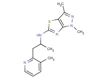 1,3-dimethyl-N-[1-methyl-2-(3-methylpyridin-2-yl)ethyl]-1H-pyrazolo[3,4-d][1,3]thiazol-5-amine