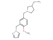 ({1-[4-methoxy-3-(1H-pyrazol-1-ylmethyl)benzyl]pyrrolidin-3-yl}methyl)amine