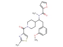 N-(2-(3-methoxyphenyl)-1-{1-[(2-methyl-1,3-thiazol-4-yl)carbonyl]-4-piperidinyl}ethyl)-N-methyl-2-furamide