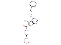 N-[2-(1-cyclohexen-1-yl)ethyl]-5-methyl-6-{[4-(4-morpholinyl)-1-piperidinyl]carbonyl}thieno[2,3-d]pyrimidin-4-amine