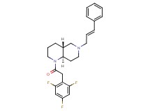 (4aR*,8aR*)-6-[(2E)-3-phenyl-2-propen-1-yl]-1-[(2,4,6-trifluorophenyl)acetyl]decahydro-1,6-naphthyridine