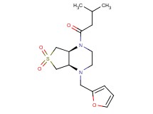 (4aS*,7aR*)-1-(2-furylmethyl)-4-(3-methylbutanoyl)octahydrothieno[3,4-b]pyrazine 6,6-dioxide