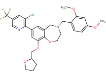 7-[3-chloro-5-(trifluoromethyl)-2-pyridinyl]-4-(2,4-dimethoxybenzyl)-9-(tetrahydro-2-furanylmethoxy)-2,3,4,5-tetrahydro-1,4-benzoxazepine