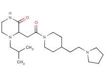 4-isobutyl-3-(2-oxo-2-{4-[2-(1-pyrrolidinyl)ethyl]-1-piperidinyl}ethyl)-2-piperazinone