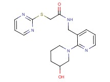 N-{[2-(3-hydroxy-1-piperidinyl)-3-pyridinyl]methyl}-2-(2-pyrimidinylthio)acetamide