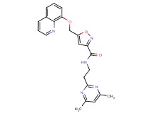 N-[2-(4,6-dimethyl-2-pyrimidinyl)ethyl]-5-[(8-quinolinyloxy)methyl]-3-isoxazolecarboxamide