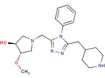 (3S*,4S*)-4-methoxy-1-{[4-phenyl-5-(piperidin-4-ylmethyl)-4H-1,2,4-triazol-3-yl]methyl}pyrrolidin-3-ol