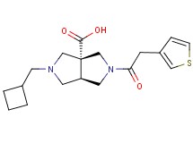 (3aR*,6aR*)-2-(cyclobutylmethyl)-5-(3-thienylacetyl)hexahydropyrrolo[3,4-c]pyrrole-3a(1H)-carboxylic acid