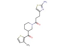 {1-[3-(2-amino-1,3-thiazol-4-yl)propanoyl]piperidin-3-yl}(3-methyl-2-thienyl)methanone