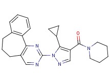 2-[5-cyclopropyl-4-(1-piperidinylcarbonyl)-1H-pyrazol-1-yl]-6,7-dihydro-5H-benzo[6,7]cyclohepta[1,2-d]pyrimidine