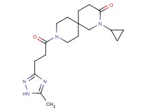 2-cyclopropyl-9-[3-(5-methyl-1H-1,2,4-triazol-3-yl)propanoyl]-2,9-diazaspiro[5.5]undecan-3-one
